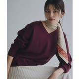 ボルドー(064) | 【すっきりシルエットが叶う】大人のためのVネックニット 毛玉になりにくい 静電気… | THE SHOP TK