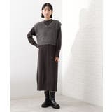 モカチャコール(018) | 優秀ふわふわベスト&ニットワンピース【毛玉になりにくい/静電気防止/洗える】 | THE SHOP TK