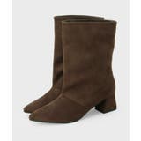 ブラウン(443) | ワイドシャフトフェイクスエードブーツ | THE SHOP TK