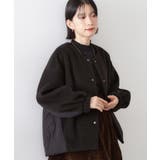 ブラック(019) | 前後で印象が変わる ドッキングノーカラージャケット | THE SHOP TK