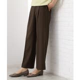 ブラウン(043) | 【美脚見え】タックワイドパンツ【セットアップ可】 | THE SHOP TK