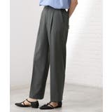 チャコールグレー(014) | 【美脚見え】タックワイドパンツ【セットアップ可】 | THE SHOP TK