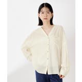 アイボリー(004) | 刺繍ポケットオーバーシャツ【体型カバー/洗濯機OK】 | THE SHOP TK