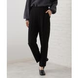 ブラック(019) | 【着丈選べる/XS~XLサイズ】あったか裏起毛テーパードパンツ | THE SHOP TK