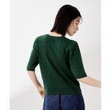 ワンポイント刺繍ケーブル半袖ニット【洗濯機OK】 | THE SHOP TK | 詳細画像6 