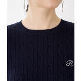 ワンポイント刺繍ケーブル半袖ニット【洗濯機OK】 | THE SHOP TK | 詳細画像16 