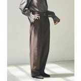 ブラウン(044) | ベルト付バレルパンツ【セットアップ可】/CAVIANシリーズ | THE SHOP TK