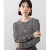 チャコールグレー(014) | 【程よいシアー感】ベロア袖クシュプルオーバー | THE SHOP TK