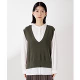 【春まで着られる】ニットベスト＆ブラウスセット/洗濯機OK | THE SHOP TK | 詳細画像24 