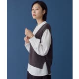 【春まで着られる】ニットベスト＆ブラウスセット/洗濯機OK | THE SHOP TK | 詳細画像3 