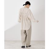 【後ろ姿もサマになる】ストライプ バックシャーリングシャツ/体型カバー/洗える | THE SHOP TK | 詳細画像7 