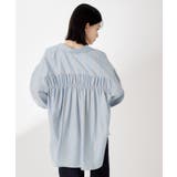 【後ろ姿もサマになる】ストライプ バックシャーリングシャツ/体型カバー/洗える | THE SHOP TK | 詳細画像16 