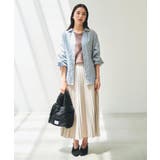 【後ろ姿もサマになる】ストライプ バックシャーリングシャツ/体型カバー/洗える | THE SHOP TK | 詳細画像2 