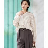 【後ろ姿もサマになる】ストライプ バックシャーリングシャツ/体型カバー/洗える | THE SHOP TK | 詳細画像4 