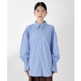 袖プリーツ&バックシャーリングシャツ【体型カバー/洗える】 | THE SHOP TK | 詳細画像22 