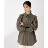 袖プリーツ&バックシャーリングシャツ【体型カバー/洗える】 | THE SHOP TK | 詳細画像13 