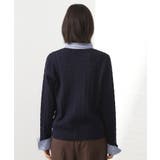 【着るだけでコーデ完成】シャツレイヤード風 ケーブルニット | THE SHOP TK | 詳細画像15 