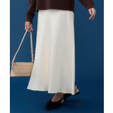 アイボリー(004) | サテンAラインスカート【洗える】 | THE SHOP TK