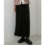 ブラック(019) | ベロアナロースカート | THE SHOP TK