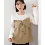 アイボリー(504) | 布帛切替カットソー | THE SHOP TK