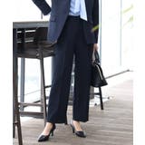 ネイビー(094) | ダブルクロスワイドパンツ 洗える サスティナブル | THE SHOP TK