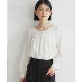 アイボリー(004) | 【セレモニー/通勤】フロントタックブラウス | THE SHOP TK