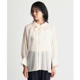 【ONOFF活躍/セレモニー/通勤】タイ付きラメジョーゼットシャツ/洗える | THE SHOP TK | 詳細画像3