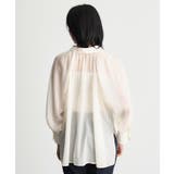 【ONOFF活躍/セレモニー/通勤】タイ付きラメジョーゼットシャツ/洗える | THE SHOP TK | 詳細画像5