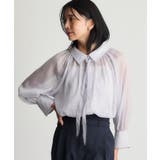 ライトグレー(011) | 【ONOFF活躍/セレモニー/通勤】タイ付きラメジョーゼットシャツ/洗える | THE SHOP TK