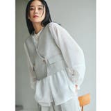 グレージュ(050) | 【セットアップ可／ONOFF活躍】カルゼショートジレ／洗える | THE SHOP TK