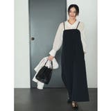 ネイビー(094) | ダブルクロスサロペット 洗える サスティナブル | THE SHOP TK