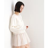 オフホワイト(003) | 裾チュールプルオーバー【洗える】 | THE SHOP TK