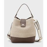 モカブラウン(542) | 合皮×雑材コンビバック【ロゴベルト付】 | THE SHOP TK