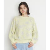 イエロー(131) | 花柄ジャカードニット【洗濯機OK】 | THE SHOP TK