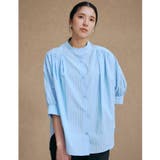 【体型カバー】6分袖バックシャーリングシャツ/洗える | THE SHOP TK | 詳細画像2 