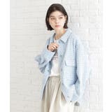 ブルー(092) | ジャカードデニムジャケット【洗える】 | THE SHOP TK