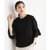 ブラック(019) | 袖シャーリングシアープルオーバー【洗濯機OK】 | THE SHOP TK