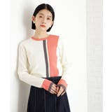 オフホワイト(503) | 配色リブニット【洗える】 | THE SHOP TK