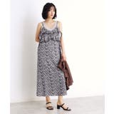 ブラック(119) | 小花柄フリルキャミワンピース【洗える】 | THE SHOP TK