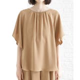 袖フレアブラウス【防シワ／接触冷感／洗濯機OK/セットアップ可】 | THE SHOP TK | 詳細画像27 