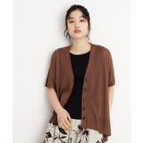 ブラウン(043) | ポンチョカーディガン【洗える/体型カバー】 | THE SHOP TK
