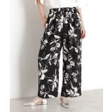 ブラックシルバー(109) | フラワープリントイージーパンツ【洗える】 | THE SHOP TK