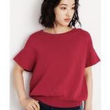 レッド(063) | さらさらフレアスリーブサマーニット【毛玉になりにくい/UV/洗濯機OK】 | THE SHOP TK