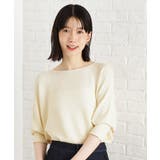 アイボリー(004) | 6分袖ガータードルマンニット【エコベロ/洗濯機OK】 | THE SHOP TK