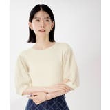 アイボリー(004) | シアーパフ袖ニット【洗濯機OK】 | THE SHOP TK