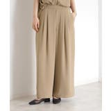 ベージュ(052) | タックワイドパンツ【UV/洗濯機OK/セットUP可】 | THE SHOP TK