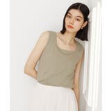 カーキ(027) | 【インナーに最適】2WAYスクエアタンク | THE SHOP TK