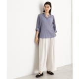 後ろギャザーシアーシャツ【体型カバー／洗える】 | THE SHOP TK | 詳細画像11 