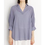 後ろギャザーシアーシャツ【体型カバー／洗える】 | THE SHOP TK | 詳細画像13 