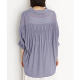後ろギャザーシアーシャツ【体型カバー／洗える】 | THE SHOP TK | 詳細画像15 